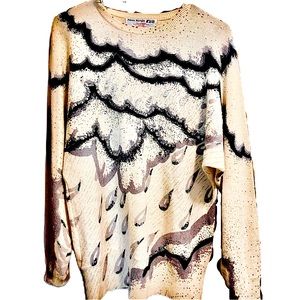 Sequined and Beaded Sweater, Vintage Princess Cruise Lines Boutique, Sz. Large.